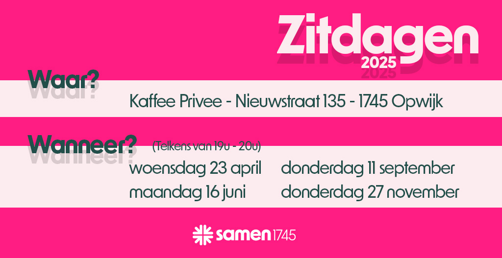 samen1745 start met zitdagen in Opwijk